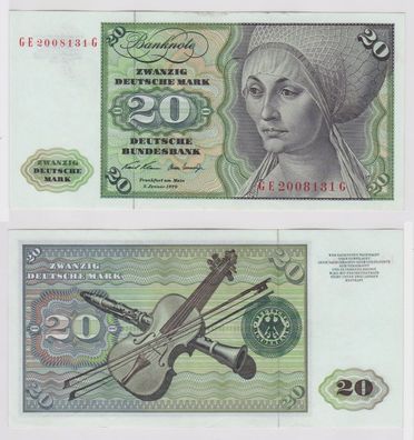 T148157 Banknote 20 DM Deutsche Mark Ro. 271b Schein 2. Jan. 1970 KN GE 2008131 G