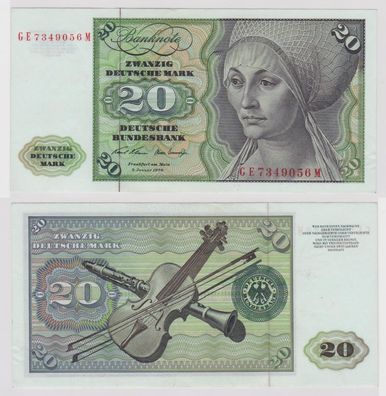 T147886 Banknote 20 DM Deutsche Mark Ro. 271b Schein 2. Jan. 1970 KN GE 7349056 M
