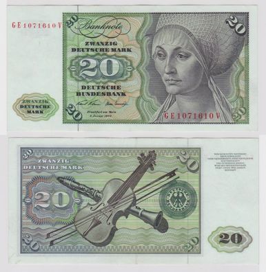 T148402 Banknote 20 DM Deutsche Mark Ro. 271b Schein 2. Jan. 1970 KN GE 1071610 V