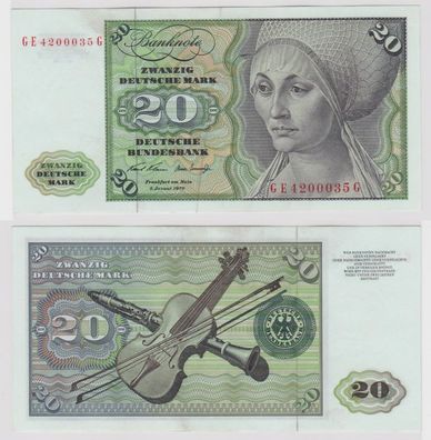 T148614 Banknote 20 DM Deutsche Mark Ro. 271b Schein 2. Jan. 1970 KN GE 4200035 G