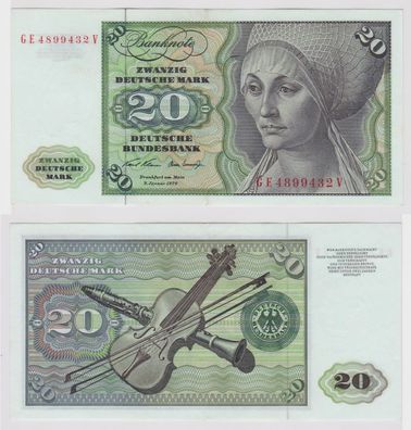 T147677 Banknote 20 DM Deutsche Mark Ro. 271b Schein 2. Jan. 1970 KN GE 4899432 V