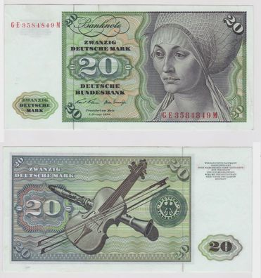 T146873 Banknote 20 DM Deutsche Mark Ro. 271b Schein 2. Jan. 1970 KN GE 3584849 M