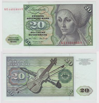 T115557 Banknote 20 DM Deutsche Mark Ro. 271b Schein 2. Jan. 1970 KN GE 1431055 V