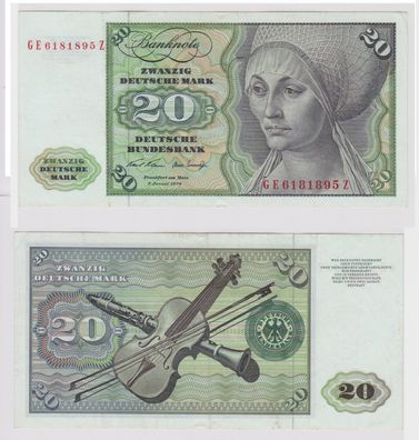 T147692 Banknote 20 DM Deutsche Mark Ro. 271b Schein 2. Jan. 1970 KN GE 6181895 Z