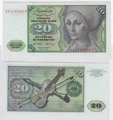 T147734 Banknote 20 DM Deutsche Mark Ro. 271b Schein 2. Jan. 1970 KN GE 4127395 Z