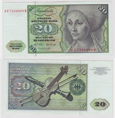 T148008 Banknote 20 DM Deutsche Mark Ro. 271b Schein 2. Jan. 1970 KN GE 7326399 M