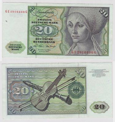 T147712 Banknote 20 DM Deutsche Mark Ro. 271b Schein 2. Jan. 1970 KN GE 2916400 G