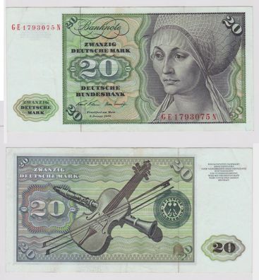 T147741 Banknote 20 DM Deutsche Mark Ro. 271b Schein 2. Jan. 1970 KN GE 1793075 N
