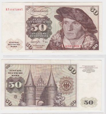 T145313 Banknote 50 DM Deutsche Mark Ro. 277a Schein 1. Juni 1977 KN KF 4347269 Y