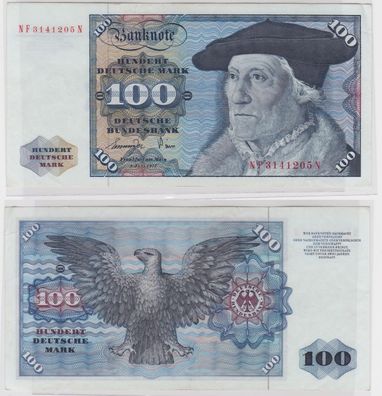 T145737 Banknote 100 DM Deutsche Mark Ro 278a Schein 1. Juni 1977 KN NF 3141205 N