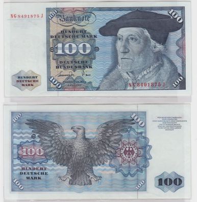 T145573 Banknote 100 DM Deutsche Mark Ro 278a Schein 1. Juni 1977 KN NG 8491875 J