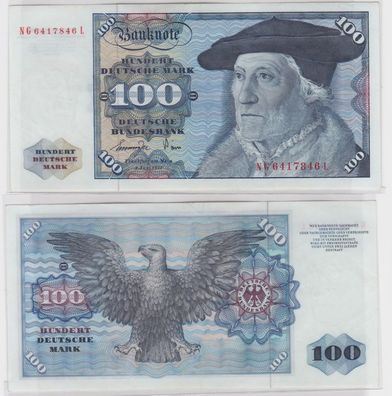 T146074 Banknote 100 DM Deutsche Mark Ro 278a Schein 1. Juni 1977 KN NG 6417846 L