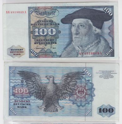 T146244 Banknote 100 DM Deutsche Mark Ro 278a Schein 1. Juni 1977 KN NG 4818649 A