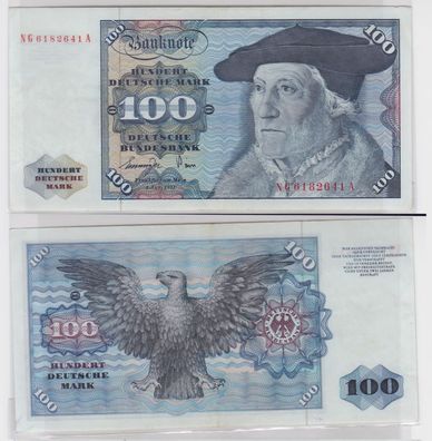 T146023 Banknote 100 DM Deutsche Mark Ro 278a Schein 1. Juni 1977 KN NG 6182641 A