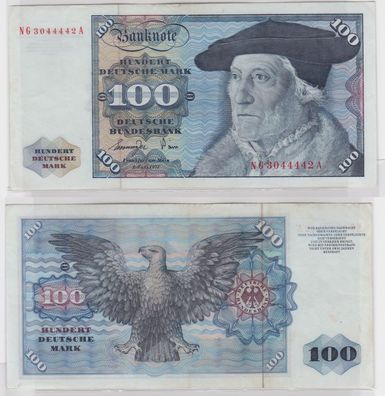 T146580 Banknote 100 DM Deutsche Mark Ro 278a Schein 1. Juni 1977 KN NG 3044442 A