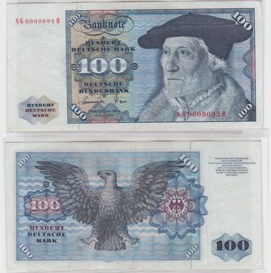 T146005 Banknote 100 DM Deutsche Mark Ro 278a Schein 1. Juni 1977 KN NG 0009092 H