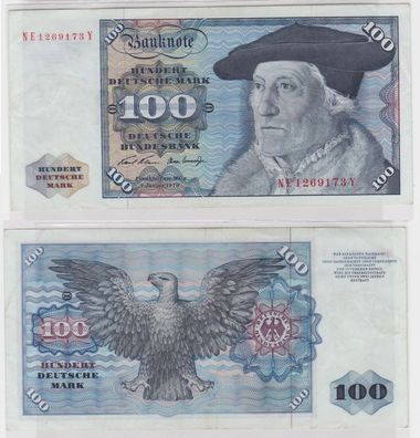 T146012 Banknote 100 DM Deutsche Mark Ro. 273b Schein 2. Jan 1970 KN NE 1269173 Y