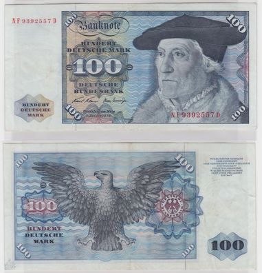 T146305 Banknote 100 DM Deutsche Mark Ro. 273b Schein 2. Jan 1970 KN NF 9392557 D