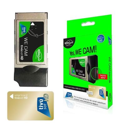 Aktiviert!! TivuSat DigiQuest WE Cam CI+ Smarcam - Smartcard Gold HD 4K version