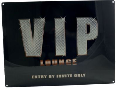 Blechschild "VIP Lounge" Promi Important Celebrity Stars Bar Diso 30x40cm NEU