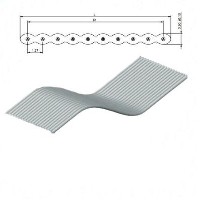 IDE Flachbandkabel grau 6,8,10,14,16,20,34-polig, PVC Isolierung, AWG 28, Flachkabel