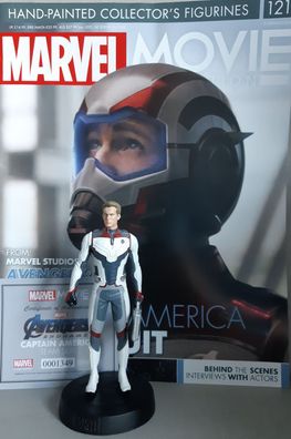 MARVEL MOVIE Collection #121 Captain America Team Suit Figurine (Avengers: Endgame)
