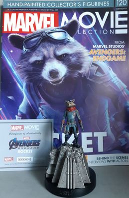 MARVEL MOVIE Collection #120 Rocket Raccoon Figurine (Avengers: Endgame) Eaglemoss en