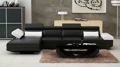 Ledersofa L-Form Couch Wohnlandschaft Ecksofa Garnitur Design Modern Sofa Möbel