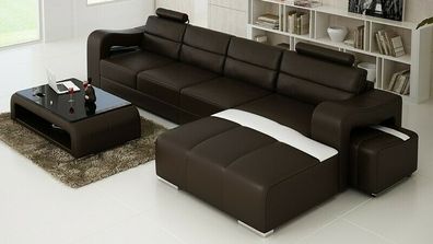 Couch Polster Garnitur Wohnlandschaft Design Ecksofa Leder Neu L Form Sofa Eck