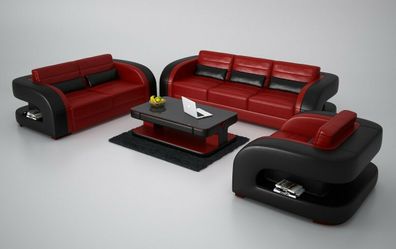 Sofagarnitur 3 + 2 + 1 Sitzer Set Design Sofa Polster Couchen Couch Modern Luxus Neu