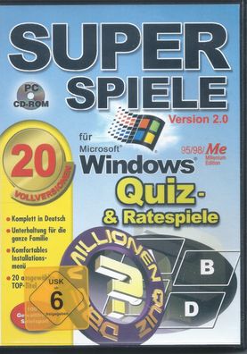 20 Super Spiele Version 2.0 Quiz- & Ratespiele (2001) Windows 95/98/ ME