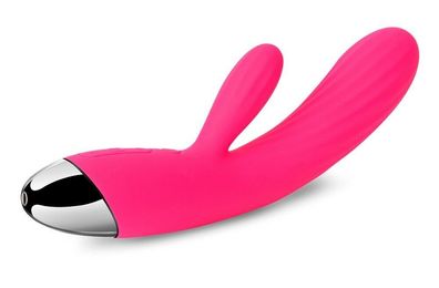 Vibrator Pink 19,0 cm mit Wärmefunktion und Klitoris Reizarm