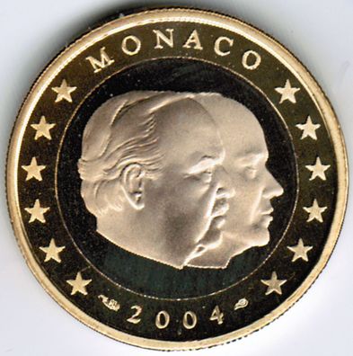 1 Euro Monaco 2004 Kursmünze mit Rainier - Polierte Platte (PP)