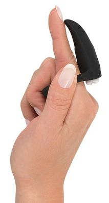Finger Vibrator Schwarz 16,5 cm Lustfinger für Vorspiel oder Partner-Stimulation