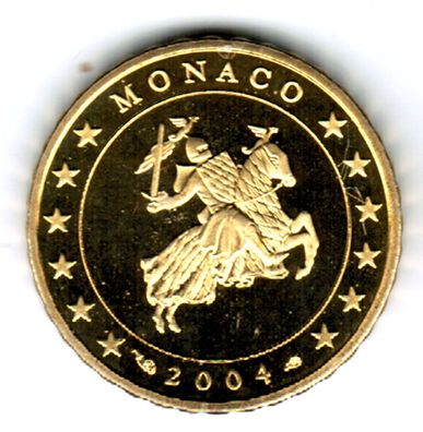 10 Cent Monaco 2004 Euro-Kursmünze mit Rainier - Polierte Platte (PP)