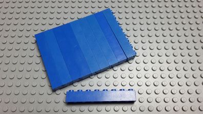 Lego 10 Basic Steine 1x8x1 Blau 3008 Legos haben Kratzer