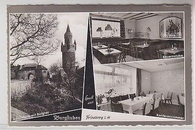 00096 Mehrbild Ak Gruß aus Friedberg in Hessen Restaurant Burgstuben 1973