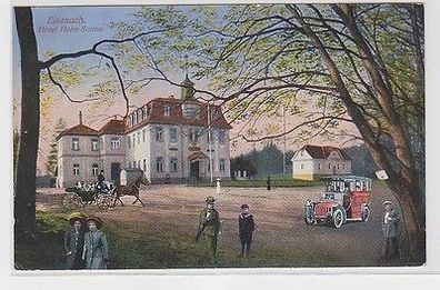 64351 Feldpost Ak Eisenach Hotel Hohe Sonne mit Auto und Kutsche davor 1915