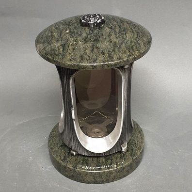 Grab-lampe Grableuchte Granit Grablicht aus Granit verde bahia