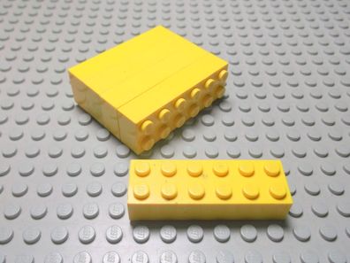 Lego 5 Basic Steine 2x6 hoch gelb 2456 Set 4970 7243 7633 7248