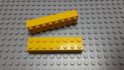 Lego 2 Basic Steine 2x8 hoch gelb 3007 Set 149 1822 5886 4554
