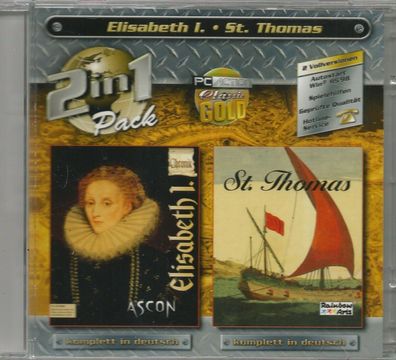 Elisabeth 1. + St. Thomas - 2 in 1 (PC, 1995, Jewel-Case) 2 CDs sehr guter Zustand