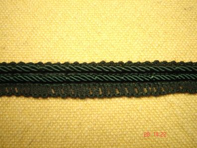 Borte Trachtenborte m Seidenkordel Hutband tanne grün 1,4 cm breit je 1 Meter