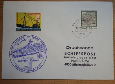 Schiffspost BRD Seenotkreuzer Wilhelm Kaisen Seeposition Deutsche Bucht