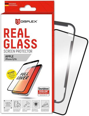 Displex Real Glass 3D Apple iPhone X/ XS Inklusive Montagerahmen