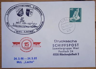 Schiffspost BRD MzL "Lachs" L762 Landungsbootgruppe 2. Division