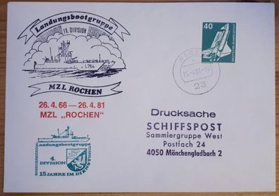 Schiffspost BRD MzL "Rochen" L764 Landungsbootgruppe 4. Division