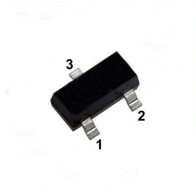 BCX71 PNP Transistor, 45V, 100mA, 350mW, SMD Code "BK" SOT-23, NPX, 10St.
