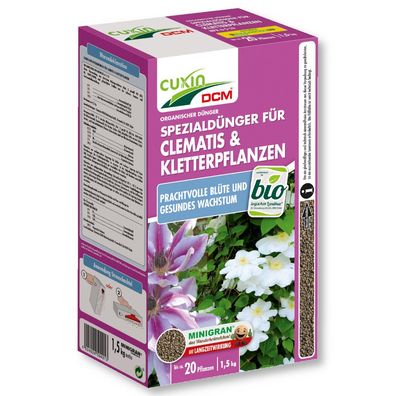 Cuxin Clematisdünger Kletterpflanzendünger 1,5 kg Blumendünger Balkondünger