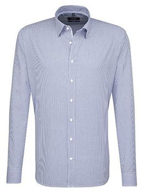 Seidensticker Herren Businesshemd Tailored Bügelfrei - Blau (Blau 15),41 cm
